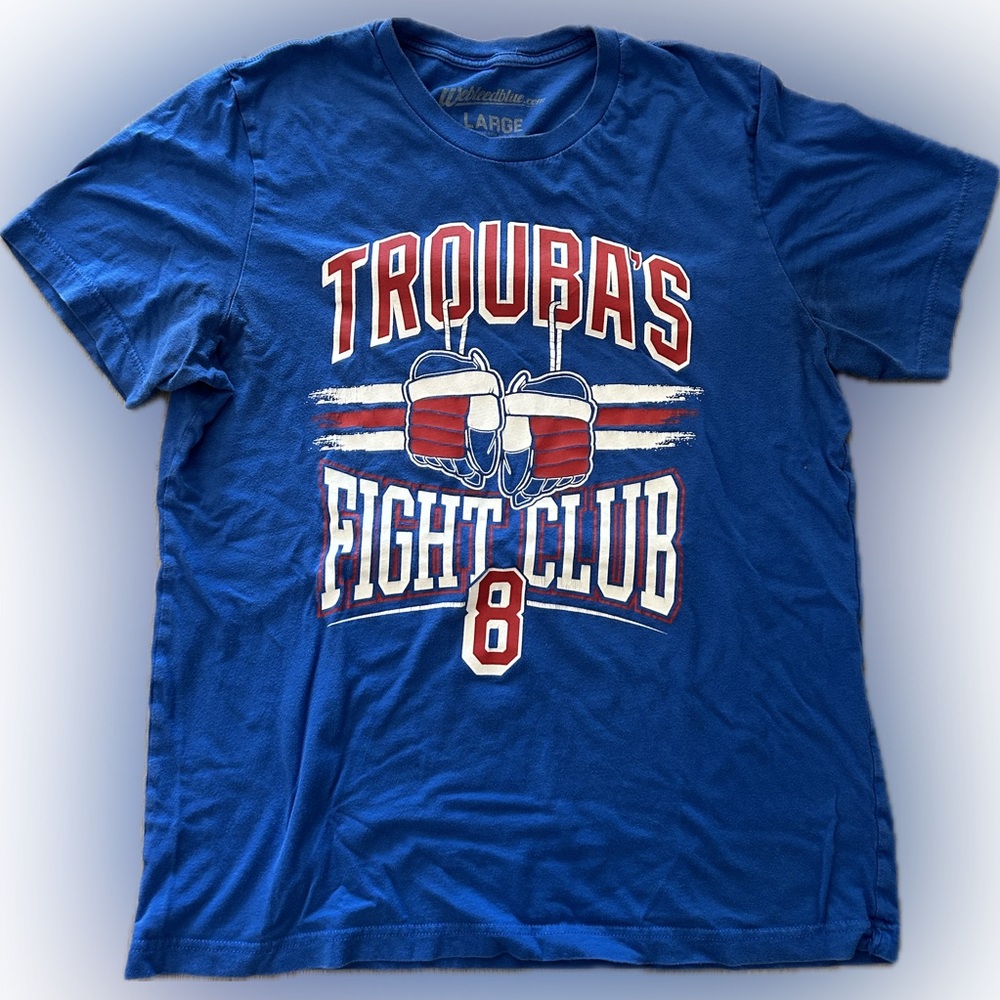 Trouba’s Fight Club #8 New York Rangers Blue Hockey Graphic T-Shirt